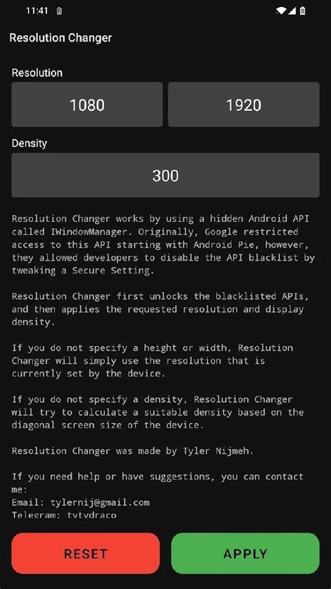 resolutiion apk|Resolution Changer — Uses ADB .